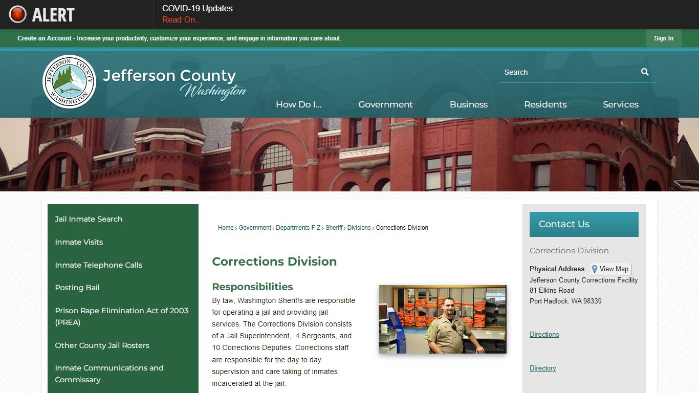 Corrections Division | Jefferson County, WA